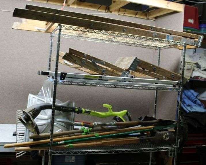 Tools and Ladders with Ryobi Trimmer