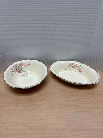 Homer Laughlin Virginia Rose Bowls, Made in USA, Pattern C51N8 and D45N8