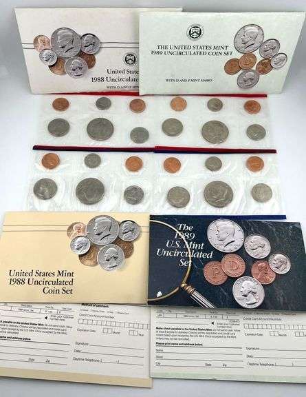 1988 & 1989 Uncirculated Sets
