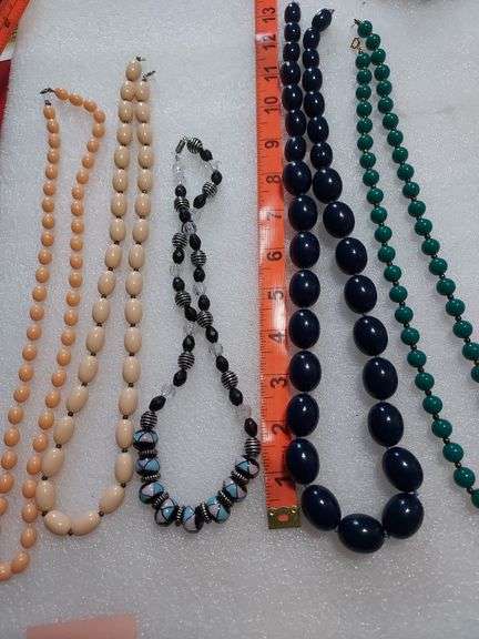 5 Assorted Beaded Necklaces