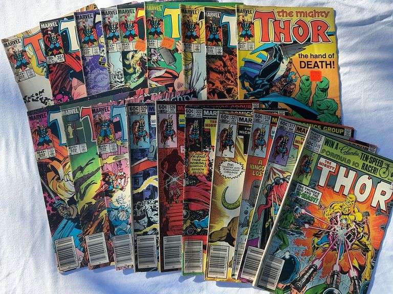 Lot of 19 Thor comic books. ￼