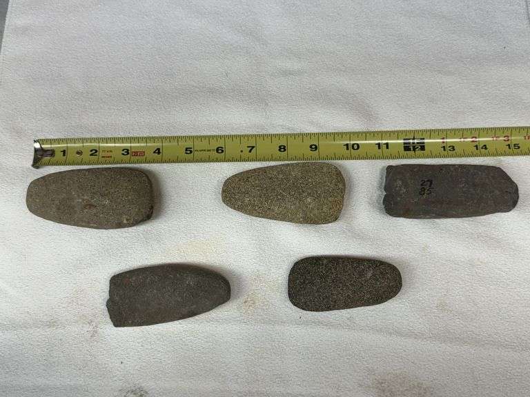 Five Stone Tools or Axe Heads