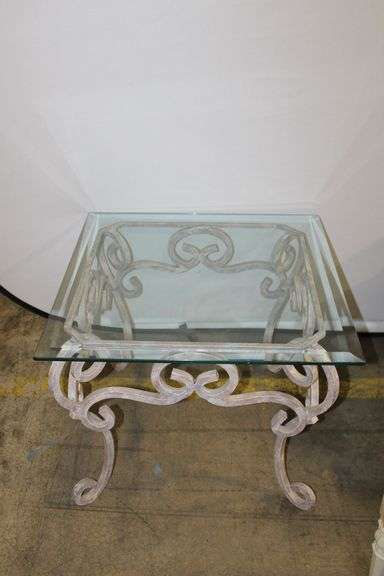 Glass Top End Table