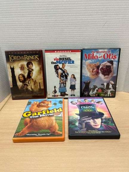 5 DVDs: Lord of the Rings, The Pacifier, Milo and Otis, Garfield, and ...