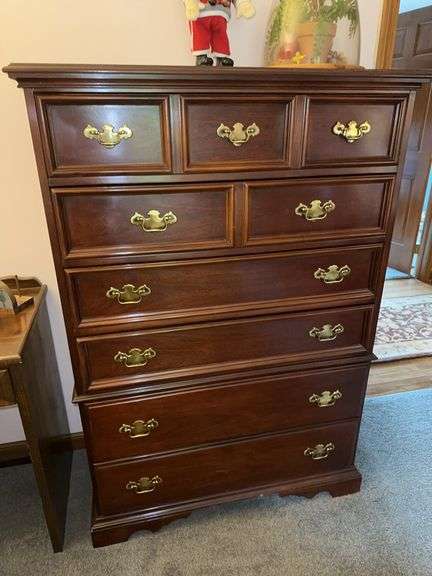 Gorgeous Bernhardt high boy dresser/chest