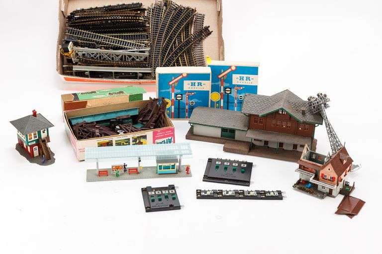 HO Scale Model Train Track, Buildings, and more.