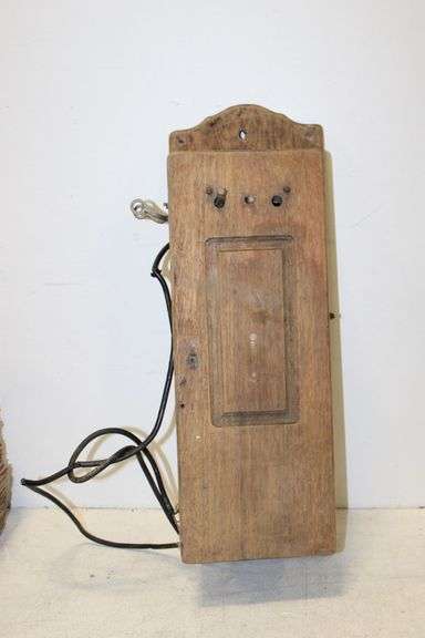 Antique Oak Telephone