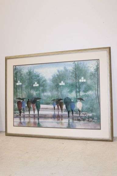 Rainy Day In The Park Print