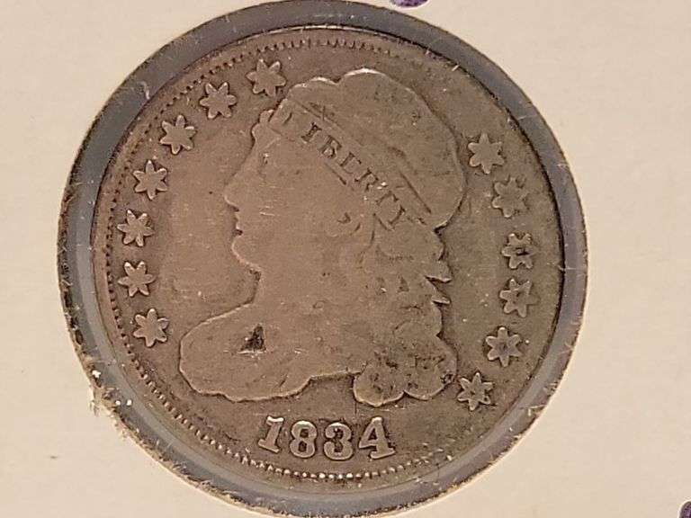 1834 Bust Dime - Large 4
