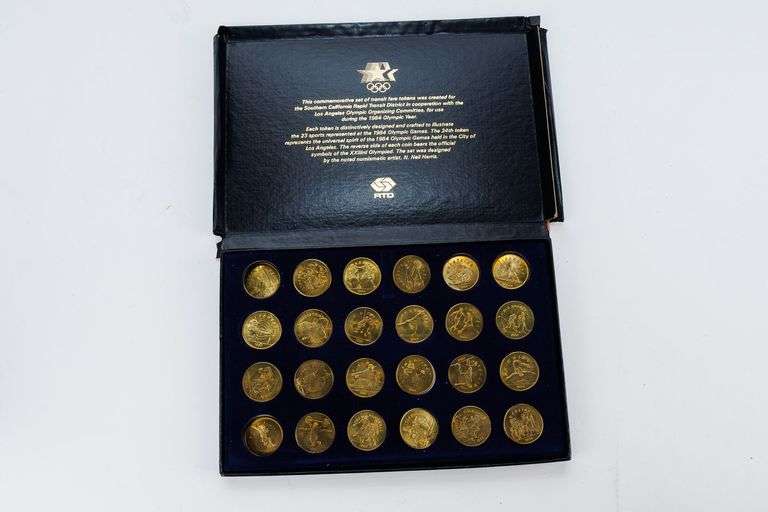 1984 Los Angeles Olympic Games Commemorative Set Of Transit Fair Tokens.