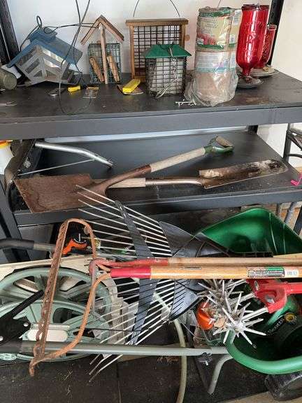 Yard tools, birdfeeders, etc.
