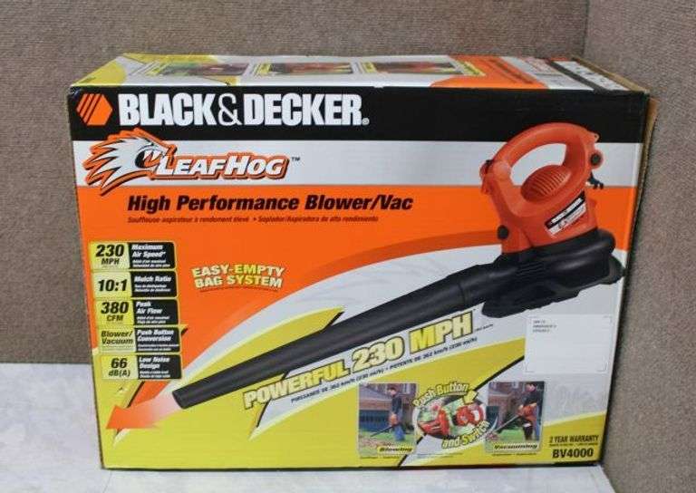 Black & Decker LeafHog High Performance BV4000 Blower/Vacuum in Box