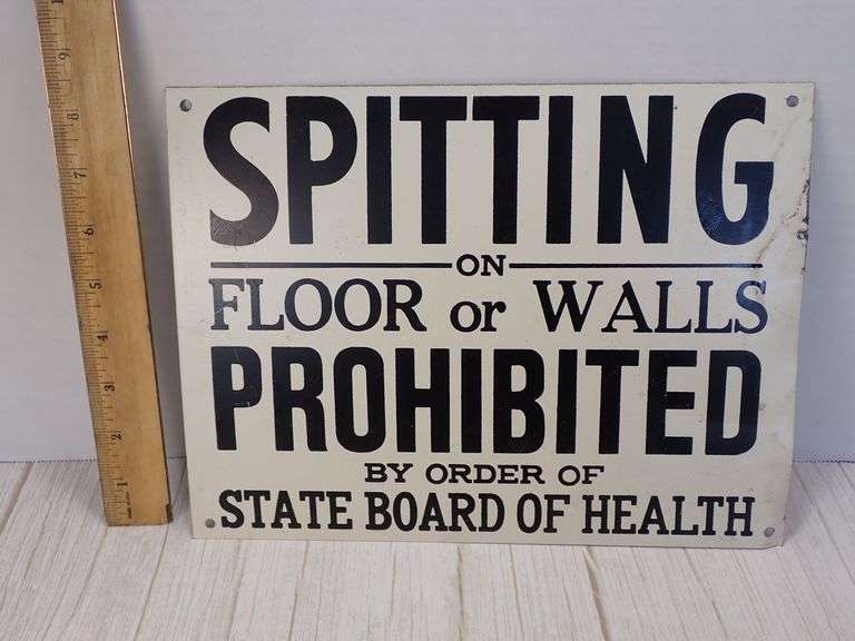 Vintage State Board of Health Metal Sign