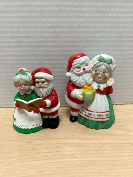 Santa and Mrs. Claus Ceramic Figurines – Set of Two Decorative Pieces
