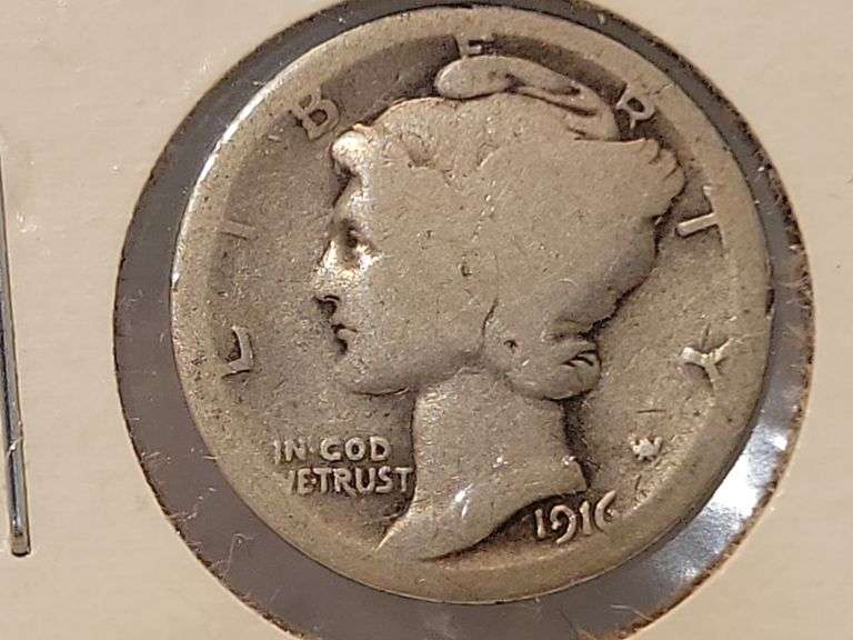 1916 P Mercury Dime - AG