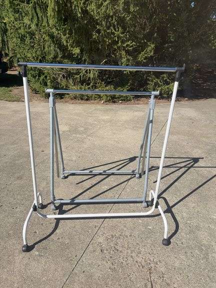 2 Adjustable Clothing Racks w/ Wheels