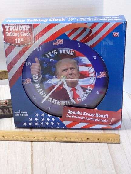 NEW Trump Talking Clock 10-inch With Hourly Voice Feature