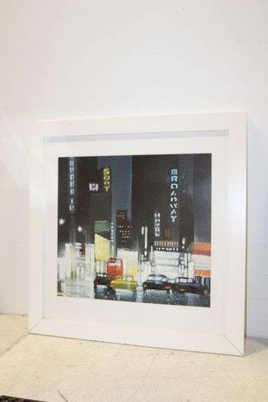 Framed NYC City Scene Art