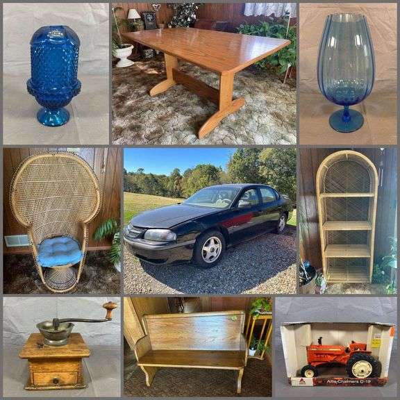 2000 Chevy Impala, Antiques, Farm Toys, Furniture & More!