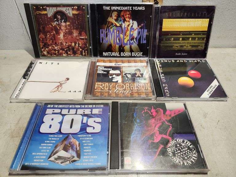 8 Assorted Cds, Nits, Roy Orbison, Venus & Mars, David Johansen, Humble Pie, The Sugarplastic, Sound