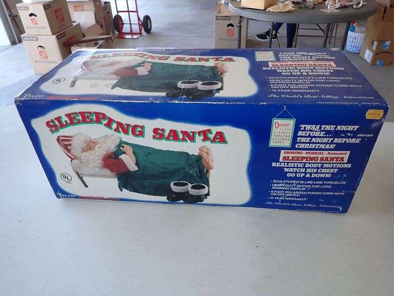 Telco Sleeping Santa Snoring Whistling Animated Electronic Motionettes - Tested working - Excellent
