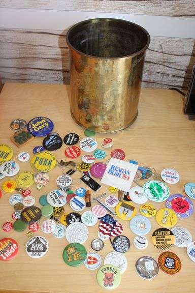 Button Collection & Trash Can