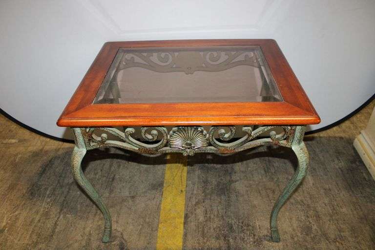 Glass Top End Table