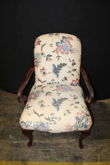 Cream Upholstered Arm Chair