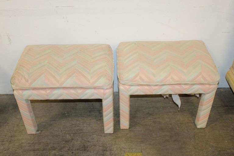 Pair of Upholstered Stools