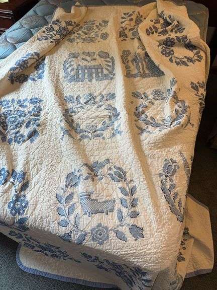 Handsewn folk style quilt