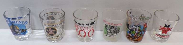 Lot of (6) Unique Shot Glasses