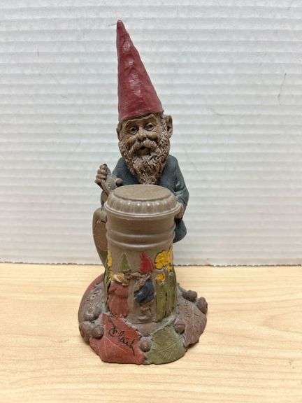 Tom Clark Gnome Sculpture Signed 1987 with Oktoberfest Mug Theme