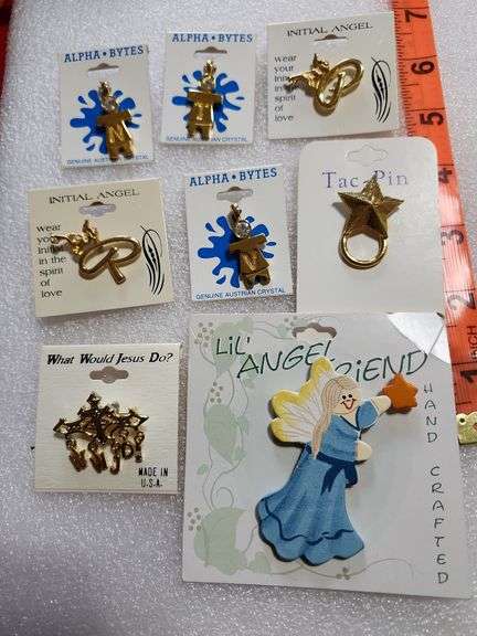 Angel Pins/Pendants W/ Letters, Etc.