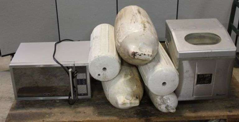 Oster Microwave, Magic Chef Ice Maker, and Five Boat Mooring Bumpers