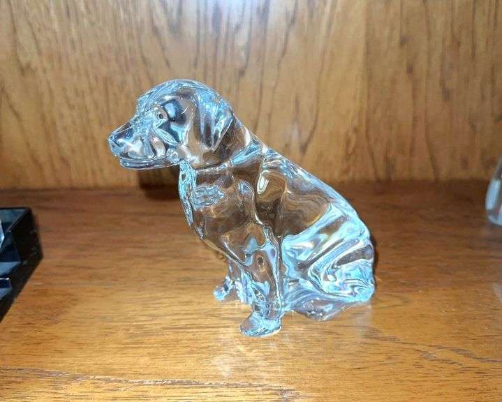 Large Waterford crystal dog