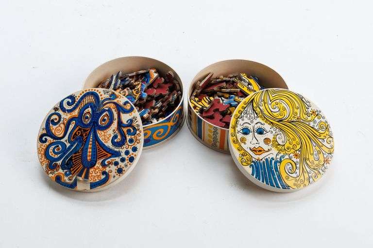 Two Vintage Springbok “thingie” Jigsaw Puzzles