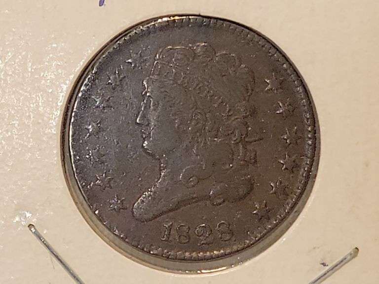 1828 Classic Half Cent - F