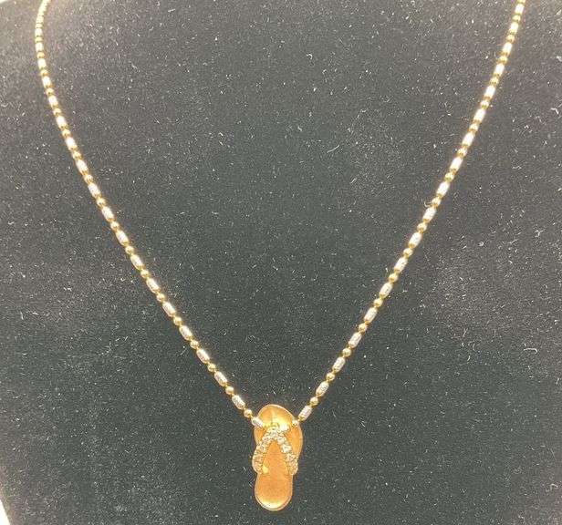 14 Karat Gold Pendant and 14 Karat Gold Chain, 5.96g Total Weight