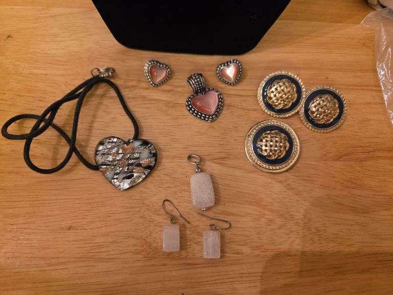 Pink heart necklace and more