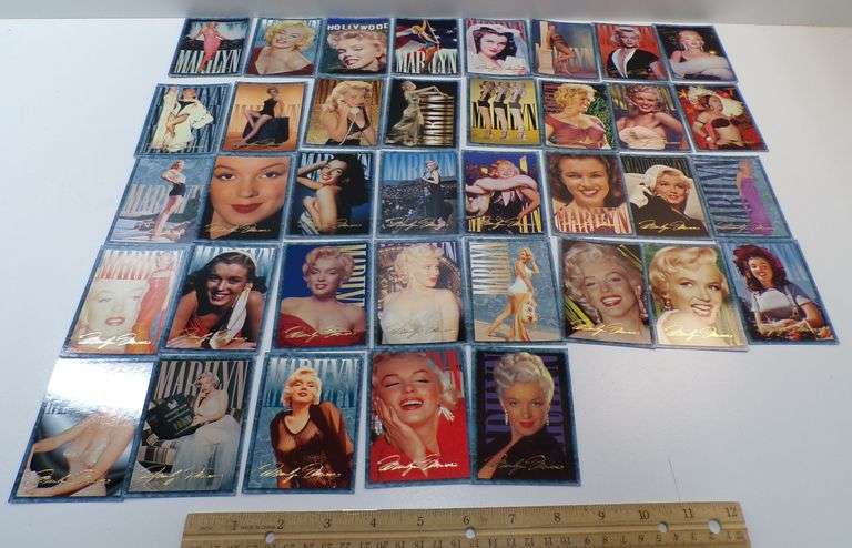 Lot of (37) 1993 Marilyn Monroe Trading Cards