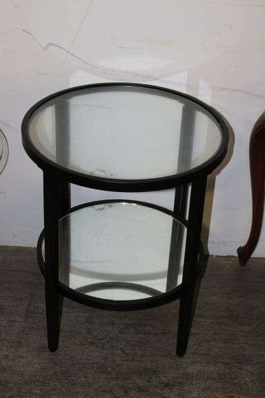 Round Black Accent Table