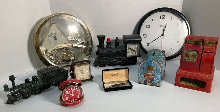 Clocks, Trains and Vintage Items