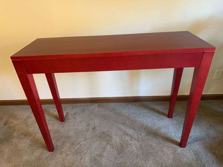Red accent table