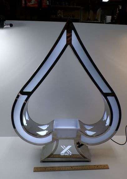 Unique Lighted Space X Ace of Spades Bottle Display Stand