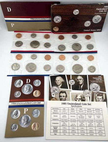 1984 & 1985 Uncirculated Sets