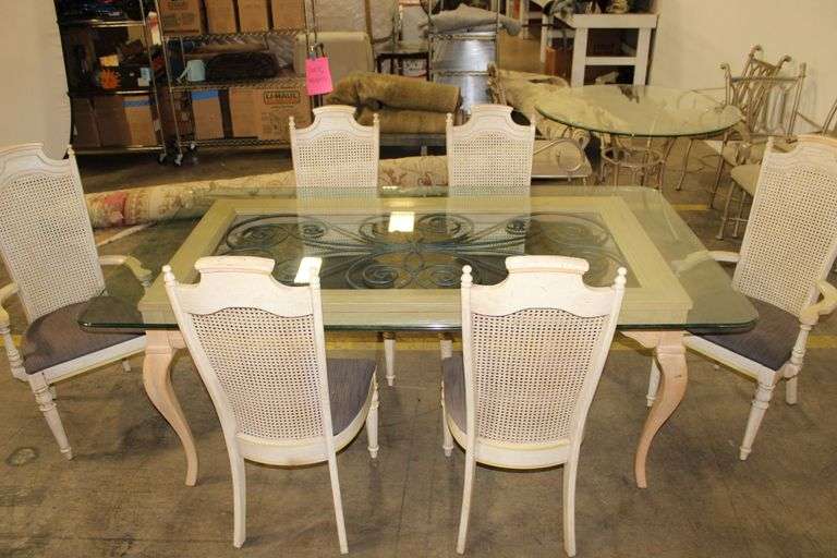 Glass Top Dining Table Set