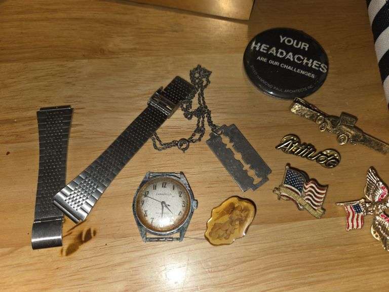 Pins and watch