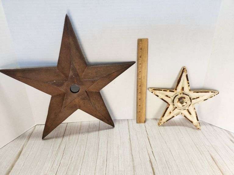 Salvaged Antique Cast Iron Building Stars