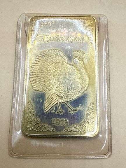 1973 Columbus Mint ‘Thanksgiving’ Commemorative Art Bar #1127 – Vintage Collectible