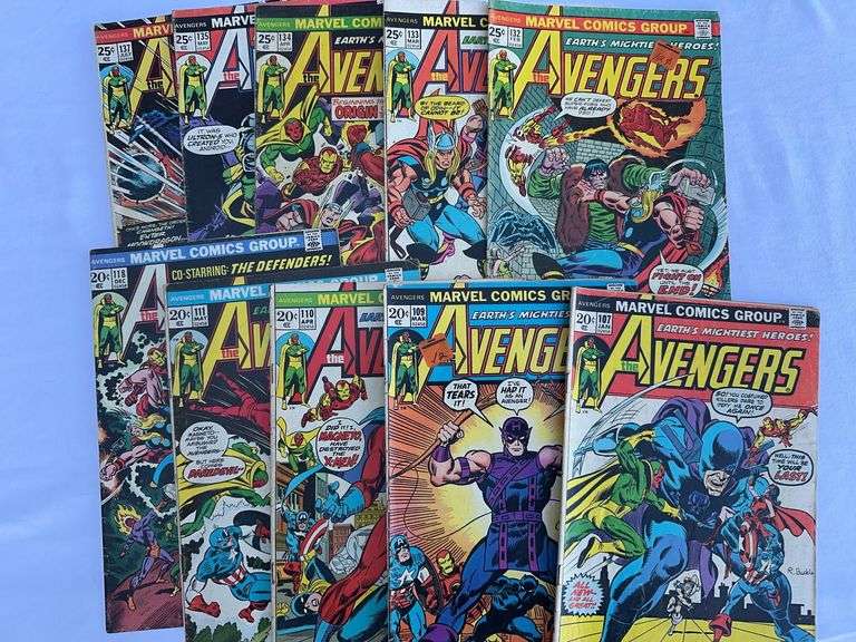 Lot of 10 $.20-$.25 Avenger comics